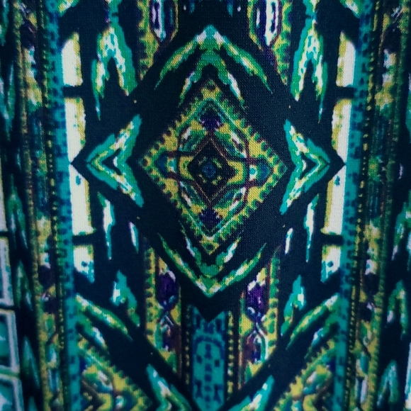 Maggy London Green Blue Stretchy St. Patrick's Day Stretch Back Zipper D… - Picture 5 of 16